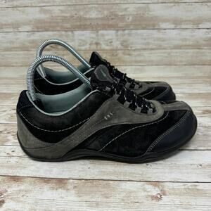 Ahnu F3010G Black Leather Low Top Outdoor Trail Hiking Shoes Women's Size 8.5